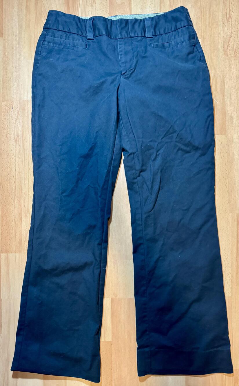 GAP Pants Womens 8 Black Curvy Straight Leg Stretch Dress Work Trousers RN 54023